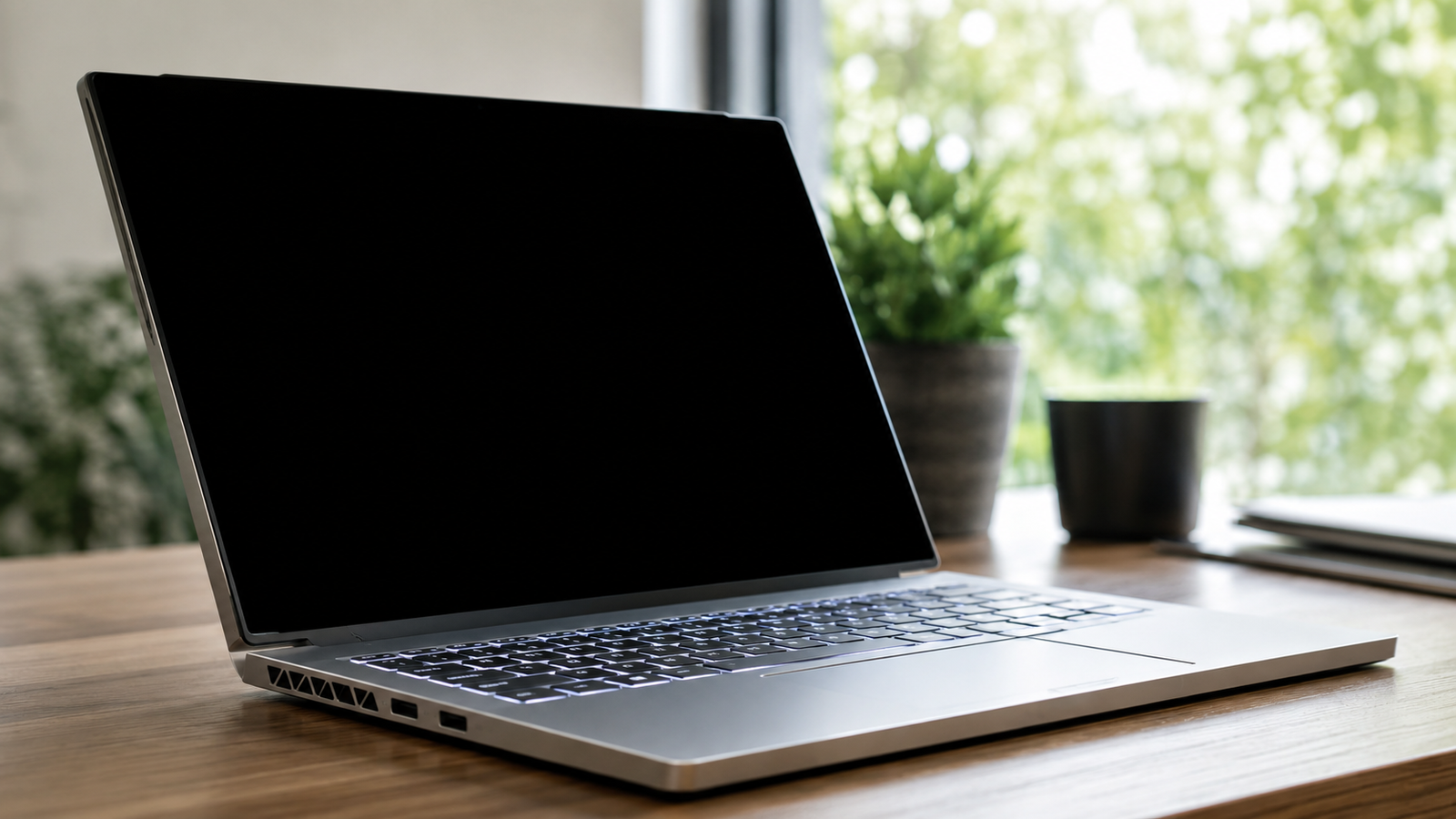 Laptop with a completely black screen while the fan continues running
